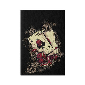 Обложка для паспорта матовая кожа с принтом Карты дьявола в Белгороде, натуральная матовая кожа | размер 19,3 х 13,7 см; прозрачные пластиковые крепления | карты | покер
