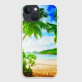 Чехол для iPhone 13 mini с принтом Тропики в Белгороде,  |  | берег | лето | море | отдых | тропики