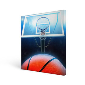 Холст квадратный с принтом Баскетбол в Белгороде, 100% ПВХ |  | basketball | кольцо | корзина