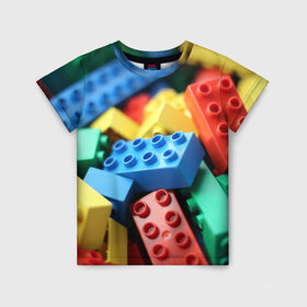 Детская футболка 3D с принтом Лего в Белгороде, 100% гипоаллергенный полиэфир | прямой крой, круглый вырез горловины, длина до линии бедер, чуть спущенное плечо, ткань немного тянется | lego | дети