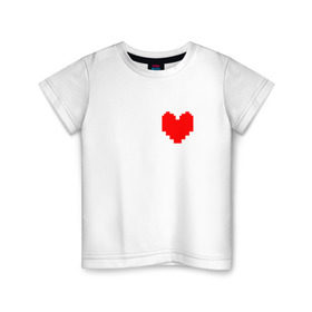 Детская футболка хлопок с принтом Undertale Heart в Белгороде, 100% хлопок | круглый вырез горловины, полуприлегающий силуэт, длина до линии бедер | heart | undertale | андертеил | сердце