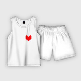 Детская пижама с шортами хлопок с принтом Undertale Heart в Белгороде,  |  | heart | undertale | андертеил | сердце