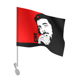 Флаг для автомобиля с принтом Че Гевара в Белгороде, 100% полиэстер | Размер: 30*21 см | che | che guevara | comandante | revolution | viva | революция | че | чегевара