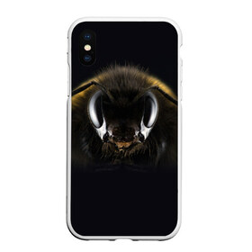 Чехол для iPhone XS Max матовый с принтом Пчела в Белгороде, Силикон | Область печати: задняя сторона чехла, без боковых панелей | глаза | насекомое | оса | пчела