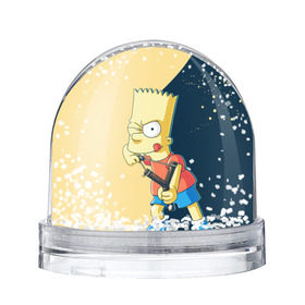 Снежный шар с принтом Барт в Белгороде, Пластик | Изображение внутри шара печатается на глянцевой фотобумаге с двух сторон | simpsons | барт | гомер | мардж | симпсоны