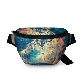 Поясная сумка 3D с принтом STARs Nebula в Белгороде, 100% полиэстер | плотная ткань, ремень с регулируемой длиной, внутри несколько карманов для мелочей, основное отделение и карман с обратной стороны сумки застегиваются на молнию | 