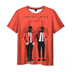 Мужская футболка 3D с принтом TwentyONE PILOTS в Белгороде, 100% полиэфир | прямой крой, круглый вырез горловины, длина до линии бедер | 21 | blurryface | music | twenty one pilots