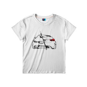 Детская футболка 3D с принтом Бэха в Белгороде, 100% гипоаллергенный полиэфир | прямой крой, круглый вырез горловины, длина до линии бедер, чуть спущенное плечо, ткань немного тянется | bmw | автомобиль | беха | бмв | о.м.с.к. | транспорт