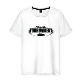 Мужская футболка хлопок с принтом Unreal Tournament 2004 в Белгороде, 100% хлопок | прямой крой, круглый вырез горловины, длина до линии бедер, слегка спущенное плечо. | 2004 | unreal tournament