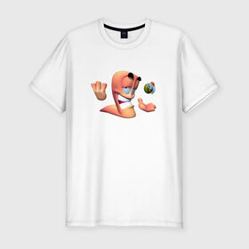 Мужская футболка премиум с принтом Worms в Белгороде, 92% хлопок, 8% лайкра | приталенный силуэт, круглый вырез ворота, длина до линии бедра, короткий рукав | worms