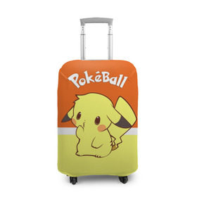 Чехол для чемодана 3D с принтом Pokeball в Белгороде, 86% полиэфир, 14% спандекс | двустороннее нанесение принта, прорези для ручек и колес | pikachu | pokeboll | pokemon | пикачу | покеболл | покемон