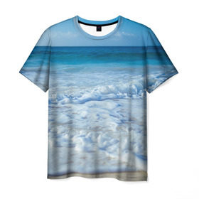 Мужская футболка 3D с принтом sea в Белгороде, 100% полиэфир | прямой крой, круглый вырез горловины, длина до линии бедер | orca | sea | whale | вода | киты | косатки | лето | любовь | море | океан | отдых | пальмы | пляж | солнце
