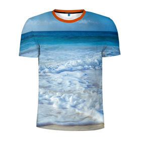 Мужская футболка 3D спортивная с принтом sea в Белгороде, 100% полиэстер с улучшенными характеристиками | приталенный силуэт, круглая горловина, широкие плечи, сужается к линии бедра | Тематика изображения на принте: orca | sea | whale | вода | киты | косатки | лето | любовь | море | океан | отдых | пальмы | пляж | солнце