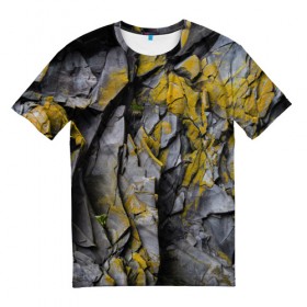 Мужская футболка 3D с принтом текстура в Белгороде, 100% полиэфир | прямой крой, круглый вырез горловины, длина до линии бедер | гранж | дерево | камень | краска | ржавчина | скала | текстура