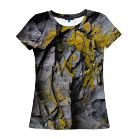 Женская футболка 3D с принтом текстура в Белгороде, 100% полиэфир ( синтетическое хлопкоподобное полотно) | прямой крой, круглый вырез горловины, длина до линии бедер | гранж | дерево | камень | краска | ржавчина | скала | текстура