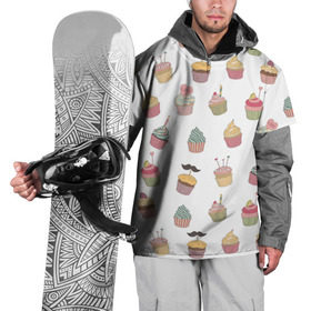 Накидка на куртку 3D с принтом Капкейки в Белгороде, 100% полиэстер |  | Тематика изображения на принте: вкусный | капкейк | капкэйк | кекс | маффин | пирожное