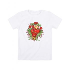Детская футболка хлопок с принтом Рок сердца 8 в Белгороде, 100% хлопок | круглый вырез горловины, полуприлегающий силуэт, длина до линии бедер | Тематика изображения на принте: 