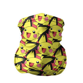 Бандана-труба 3D с принтом Pikachu в Белгороде, 100% полиэстер, ткань с особыми свойствами — Activecool | плотность 150‒180 г/м2; хорошо тянется, но сохраняет форму | Тематика изображения на принте: pikachu | pokeboll | pokemon | пикачу | покеболл | покемон