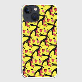 Чехол для iPhone 13 mini с принтом Pikachu в Белгороде,  |  | pikachu | pokeboll | pokemon | пикачу | покеболл | покемон