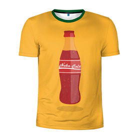 Мужская футболка 3D спортивная с принтом Нюка-Кола в Белгороде, 100% полиэстер с улучшенными характеристиками | приталенный силуэт, круглая горловина, широкие плечи, сужается к линии бедра | fallout | nuke cola | нюка кола