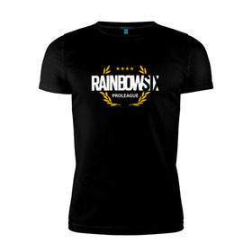 Мужская футболка премиум с принтом Rainbow six | Siege : Pro league (white) в Белгороде, 92% хлопок, 8% лайкра | приталенный силуэт, круглый вырез ворота, длина до линии бедра, короткий рукав | boom | fire | rainbowsix | siege | tom clansys