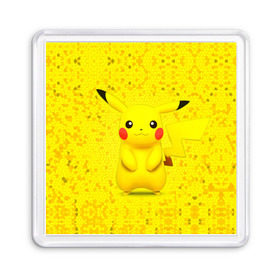 Магнит 55*55 с принтом Pikachu в Белгороде, Пластик | Размер: 65*65 мм; Размер печати: 55*55 мм | pikachu | pokeboll | pokemon | пикачу | покеболл | покемон