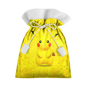 Подарочный 3D мешок с принтом Pikachu в Белгороде, 100% полиэстер | Размер: 29*39 см | Тематика изображения на принте: pikachu | pokeboll | pokemon | пикачу | покеболл | покемон