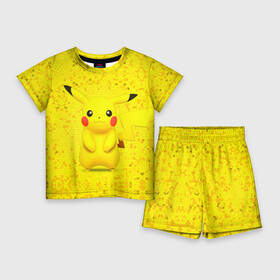 Детский костюм с шортами 3D с принтом Pikachu в Белгороде,  |  | pikachu | pokeboll | pokemon | пикачу | покеболл | покемон