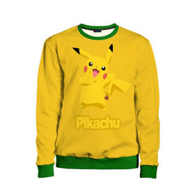 Детский свитшот 3D с принтом Pikachu в Белгороде, 100% полиэстер | свободная посадка, прямой крой, мягкая тканевая резинка на рукавах и понизу свитшота | pikachu | pokeboll | pokemon | пикачу | покеболл | покемон