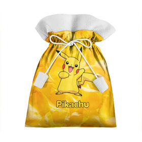 Подарочный 3D мешок с принтом Pikachu в Белгороде, 100% полиэстер | Размер: 29*39 см | Тематика изображения на принте: pikachu | pokeboll | pokemon | пикачу | покеболл | покемон