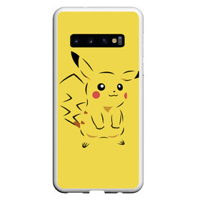 Чехол для Samsung Galaxy S10 с принтом Pikachu в Белгороде, Силикон | Область печати: задняя сторона чехла, без боковых панелей | Тематика изображения на принте: pikachu | pokeboll | pokemon | пикачу | покеболл | покемон