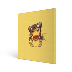 Холст квадратный с принтом Pikachu в Белгороде, 100% ПВХ |  | Тематика изображения на принте: pikachu | pokeball | pokemon | пикачу | покеболл | покемон