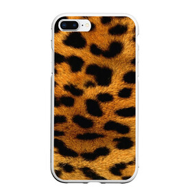 Чехол для iPhone 7Plus/8 Plus матовый с принтом Леопард в Белгороде, Силикон | Область печати: задняя сторона чехла, без боковых панелей | леопард | пятна | шерсть