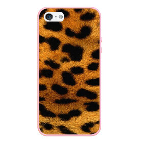 Чехол для iPhone 5/5S матовый с принтом Леопард в Белгороде, Силикон | Область печати: задняя сторона чехла, без боковых панелей | леопард | пятна | шерсть