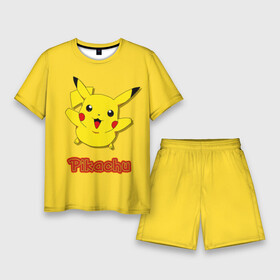 Мужской костюм с шортами 3D с принтом Pikachu в Белгороде,  |  | pikachu | pokeboll | pokemon | пикачу | покеболл | покемон