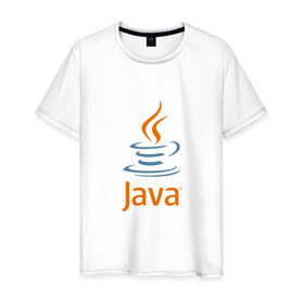 Мужская футболка хлопок с принтом Java в Белгороде, 100% хлопок | прямой крой, круглый вырез горловины, длина до линии бедер, слегка спущенное плечо. | java