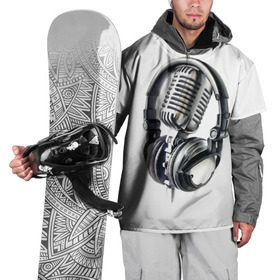 Накидка на куртку 3D с принтом Диджей в Белгороде, 100% полиэстер |  | Тематика изображения на принте: dj | klub | music | диджей | клуб | микрофон | музыка | наушники