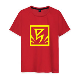 Мужская футболка хлопок с принтом Unreal Tournament red team в Белгороде, 100% хлопок | прямой крой, круглый вырез горловины, длина до линии бедер, слегка спущенное плечо. | red | team | unreal tournament