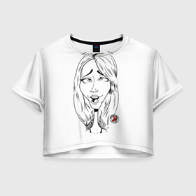 Женская футболка 3D укороченная с принтом Камеди стор 7 в Белгороде, 100% полиэстер | круглая горловина, длина футболки до линии талии, рукава с отворотами | youtube | дженна | дженна марблс | евстиф | камеди | камедистор | ютуб | ютьюб