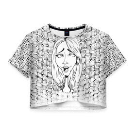 Женская футболка 3D укороченная с принтом Камеди стор 3 в Белгороде, 100% полиэстер | круглая горловина, длина футболки до линии талии, рукава с отворотами | youtube | дженна | дженна марблс | евстиф | камеди | камедистор | ютуб | ютьюб