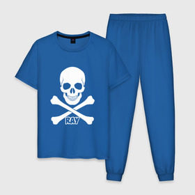 Мужская пижама хлопок с принтом x-ray в Белгороде, 100% хлопок | брюки и футболка прямого кроя, без карманов, на брюках мягкая резинка на поясе и по низу штанин
 | 