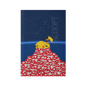 Обложка для паспорта матовая кожа с принтом Pokemon GO в Белгороде, натуральная матовая кожа | размер 19,3 х 13,7 см; прозрачные пластиковые крепления | pikachu | pokeball | pokemon go | доллар | золото | игра | пикачу | покебол | покемон