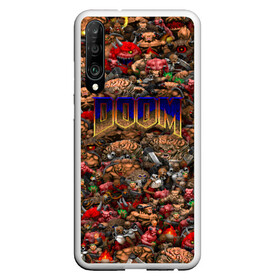 Чехол для Honor P30 с принтом Doom Все монстры (pixel art) в Белгороде, Силикон | Область печати: задняя сторона чехла, без боковых панелей | 