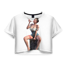 Женская футболка 3D укороченная с принтом Novigrad Hooker в Белгороде, 100% полиэстер | круглая горловина, длина футболки до линии талии, рукава с отворотами | gaming | the witcher | witcher | yennefer | ведьмак | геральт | йеннифер | йеннифэр