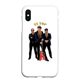 Чехол для iPhone XS Max матовый с принтом ZZ TOP в Белгороде, Силикон | Область печати: задняя сторона чехла, без боковых панелей | Тематика изображения на принте: blues | rock | zz top | блюз | зизи топ | музыка | рок