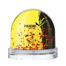 Снежный шар с принтом Pikachu Pika Pika в Белгороде, Пластик | Изображение внутри шара печатается на глянцевой фотобумаге с двух сторон | go | pikachu | pokemon | го | пика | пикачу | покемон