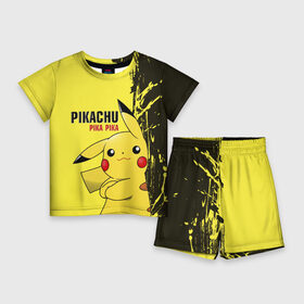 Детский костюм с шортами 3D с принтом Pikachu Pika Pika в Белгороде,  |  | go | pikachu | pokemon | го | пика | пикачу | покемон