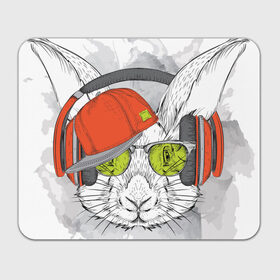 Коврик прямоугольный с принтом Стильный Кролик в Белгороде, натуральный каучук | размер 230 х 185 мм; запечатка лицевой стороны | Тематика изображения на принте: dj | music | rnb | животные | клубная | музыка