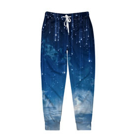 Мужские брюки 3D с принтом Звездное небо в Белгороде, 100% полиэстер | манжеты по низу, эластичный пояс регулируется шнурком, по бокам два кармана без застежек, внутренняя часть кармана из мелкой сетки | вселенная | галактика | звезды | небо | ночь