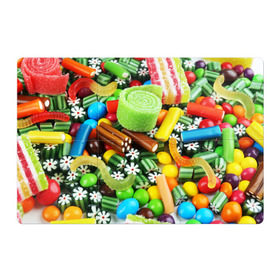 Магнитный плакат 3Х2 с принтом Сладости в Белгороде, Полимерный материал с магнитным слоем | 6 деталей размером 9*9 см | вкуснотища | вкусняшки | глазурь | жевачка | карамель | карамельки | конфетки | конфеты | леденец | мармеладки | сахар | сладости